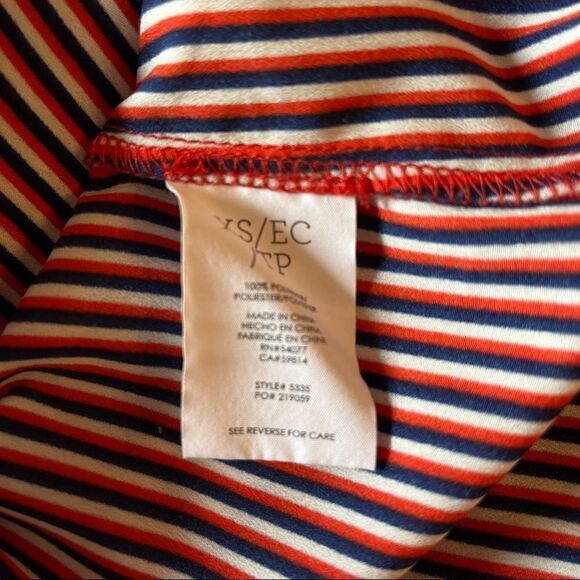 CAbi Womens Size XS Style 5335 Franklin Patriot Stripe Blouse Tunic Popover - Picture 6 of 8